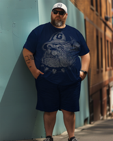 Ensemble de t-shirts grande taille pour hommes avec grand logo de l'Université de Georgetown, costume de style sportif pour hommes
